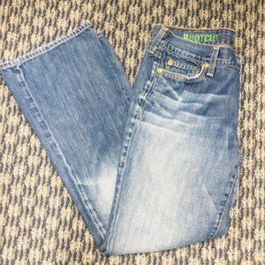 Women's Size 30P Petite J.Crew Bootcut denim Blue Jeans Pants flare leg euc J134